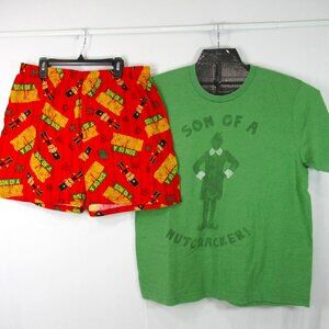 Buddy The Elf XL PJ Boxer Shorts & Large T Shirt - Son of a Nutcracker!